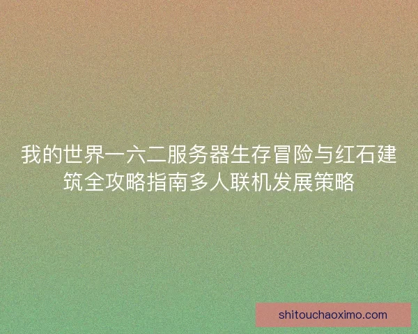 我的世界一六二服务器生存冒险与红石建筑全攻略指南多人联机发展策略