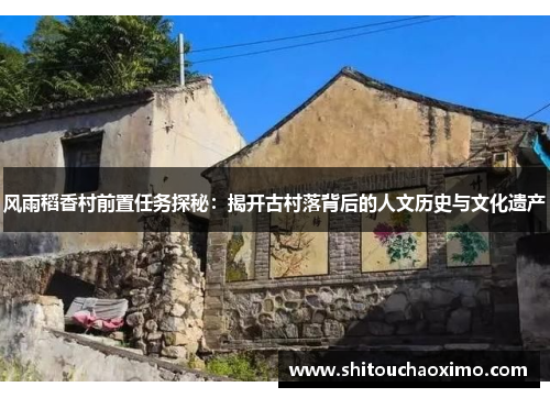 风雨稻香村前置任务探秘：揭开古村落背后的人文历史与文化遗产